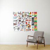 Schwarze Geschichte Monat A bis Z Wandteppich (Beispiel (Horizontal))