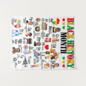 Schwarze Geschichte Monat A bis Z Wandteppich (Vorderseite (Horizontal))