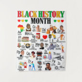 Schwarze Geschichte Monat A bis Z Wandteppich (Vorderseite)