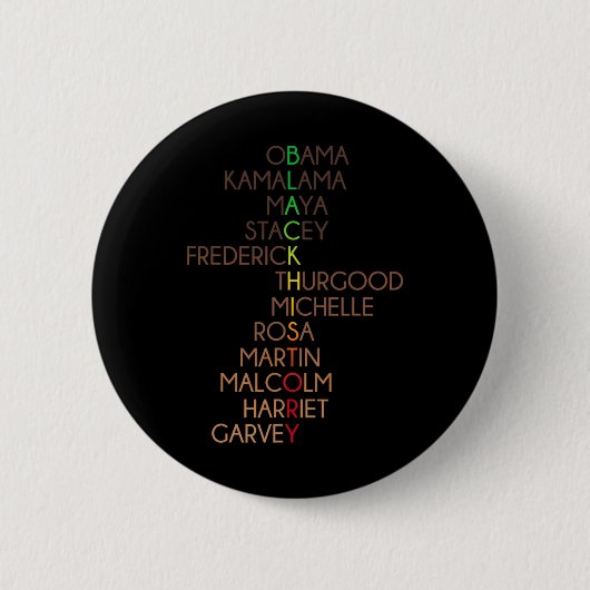 Schwarze Geschichte Monat Afrikanische Amerikaner Button (Vorderseite)