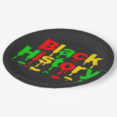 Schwarze Geschichte Monat Afrikanische Amerikaner Pappteller (Schrägansicht)