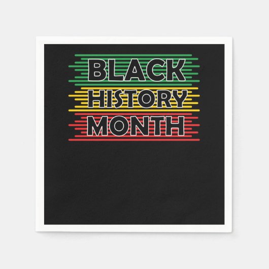 Schwarze Geschichte Monat Afrikanische Flagge (7) Serviette (Vorderseite)