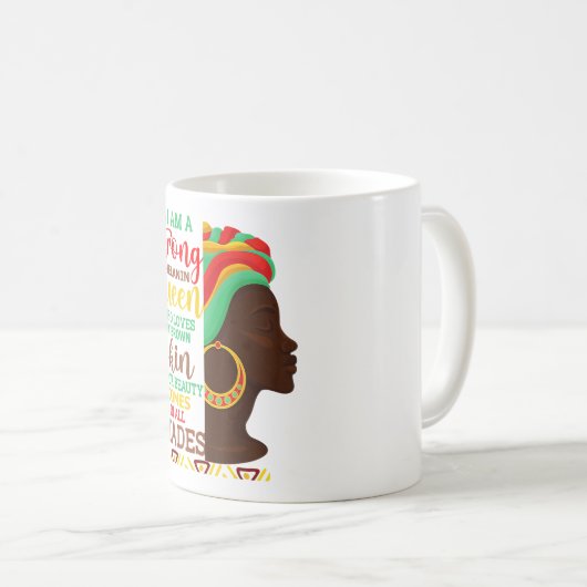 Schwarze Geschichte Monat Afrikanische Frau Afro I Kaffeetasse (VorderseiteRechts)