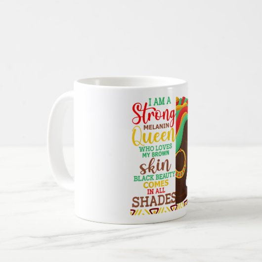Schwarze Geschichte Monat Afrikanische Frau Afro I Kaffeetasse (Vorderseite Links)