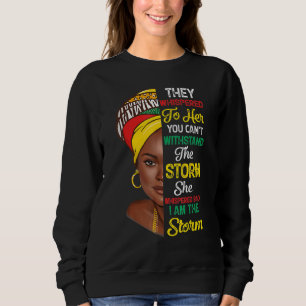 Schwarze Geschichte Monat Afrikanische Frau Afro I Sweatshirt