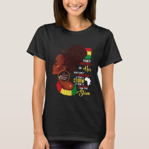 Schwarze Geschichte Monat Afrikanische Frau Afro I T-Shirt