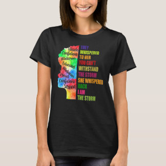 Schwarze Geschichte Monat afrikanische Frau Afro I T-Shirt