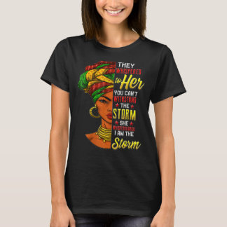 Schwarze Geschichte Monat afrikanische Frau Afro I T-Shirt