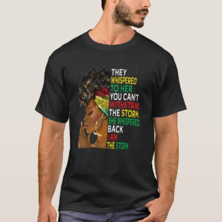 Schwarze Geschichte Monat Afrikanische Frau Afro I T-Shirt