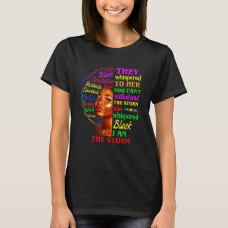 Schwarze Geschichte Monat afrikanische Frau Afro I T-Shirt