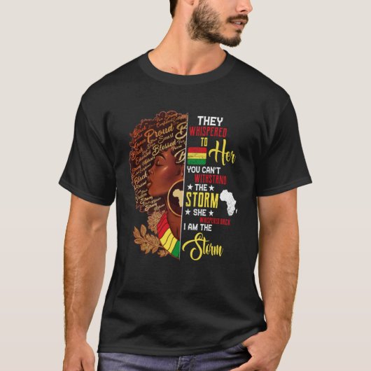 Schwarze Geschichte Monat Afrikanische Frau Afro I T-Shirt (Vorderseite)