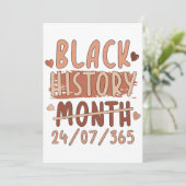 Schwarze Geschichte Monat Afro Melanin Black Women Einladung (Stehend Vorderseite)