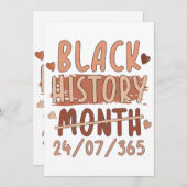 Schwarze Geschichte Monat Afro Melanin Black Women Einladung (Vorne/Hinten)