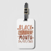 Schwarze Geschichte Monat Afro Melanin Black Women Gepäckanhänger (Vorderseite Vertikal)