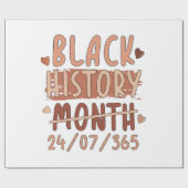 Schwarze Geschichte Monat Afro Melanin Black Women Geschenkpapier (Flach)