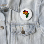 Schwarze Geschichte Monat Apparel Afrika Karte Ken Button (Beispiel)