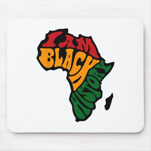 Schwarze Geschichte Monat Apparel Afrika Karte Ken Mousepad (Vorne)