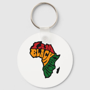 Schwarze Geschichte Monat Bekleidung Afrika Karte  Schlüsselanhänger