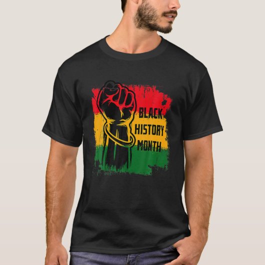 Schwarze Geschichte Monat BHM Afrikanischer Stolz T-Shirt (Vorderseite)
