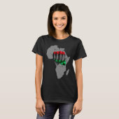 Schwarze Geschichte Monat BHM Afro Pride Hand Faus T-Shirt (Vorne ganz)