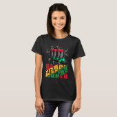 Schwarze Geschichte Monat BHM Afro Pride Hand Faus T-Shirt (Vorne ganz)
