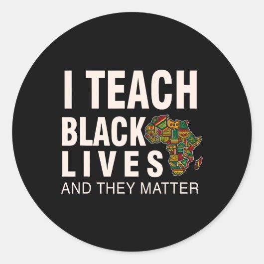 Schwarze Geschichte Monat Blm I lehre schwarze Leb Runder Aufkleber (Vorderseite)