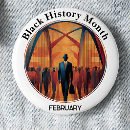 Schwarze Geschichte Monat-Brücke-Überquerung-Pinba Button