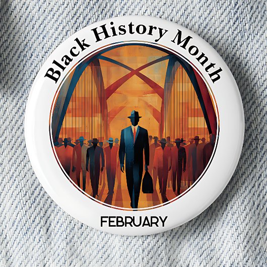Schwarze Geschichte Monat-Brücke-Überquerung-Pinba Button