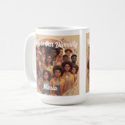 Schwarze Geschichte Monat Einigkeit in unserem Div Kaffeetasse (Vorderseite Links)