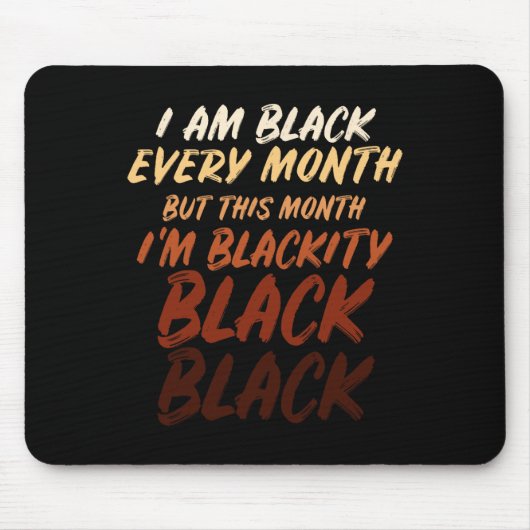 Schwarze Geschichte Monat Ermächtigung Schwarzer P Mousepad (Vorne)