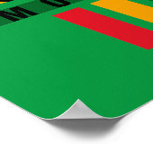 Schwarze Geschichte Monat Farben für afrikanische  Poster (Ecke)