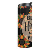 Schwarze Geschichte Monat farbenfrohe Blume Tumble Thermosbecher (Nach links gedreht)