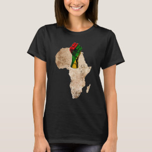 Schwarze Geschichte Monat Faust Afrikanische Afro T-Shirt