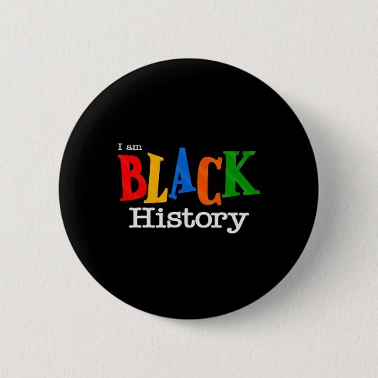 Schwarze Geschichte Monat Faust Frauen Männer Button (Vorderseite)