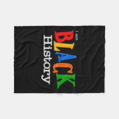 Schwarze Geschichte Monat Faust Frauen Männer Fleecedecke (Vorderseite (Horizontal))