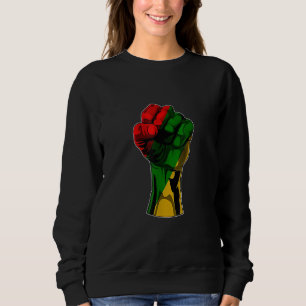 Schwarze Geschichte Monat Faust Frauen Männer Kind Sweatshirt
