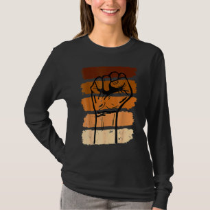 Schwarze Geschichte Monat Faust Frauen Männer Kind T-Shirt