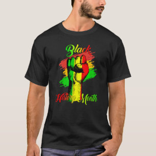 Schwarze Geschichte Monat Faust Frauen Männer Kind T-Shirt