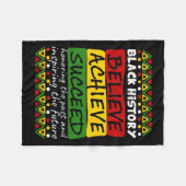 Schwarze Geschichte Monat Feier Afrikanischer Amer Fleecedecke (Vorderseite (Horizontal))
