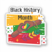 Schwarze Geschichte Monat feiern gemeinsam aufstei Aufkleber (Vorderseite)