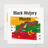 Schwarze Geschichte Monat feiern gemeinsam aufstei Einladung (Vorne/Hinten)