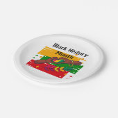 Schwarze Geschichte Monat feiern gemeinsam aufstei Pappteller (Schrägansicht)