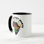 Schwarze Geschichte Monat Freiheit wird nie gegebe Tasse (Vorderseite Links)
