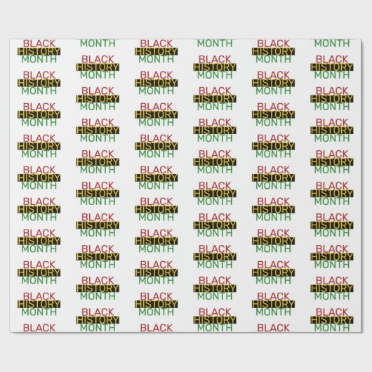 SCHWARZE GESCHICHTE MONAT GESCHENKPAPIER (Flach)