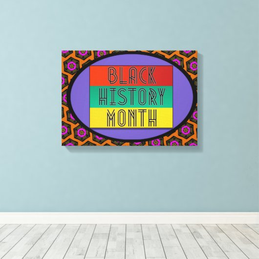 Schwarze Geschichte Monat Gestrickte Leinwand Prin (Insitu (Holzboden))