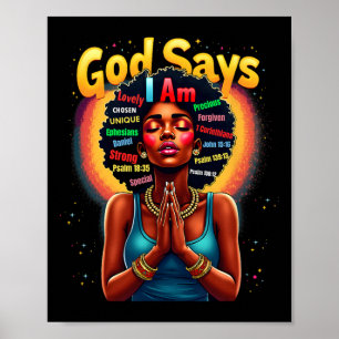 Schwarze Geschichte Monat Gott sagt, ich sei Junet Poster