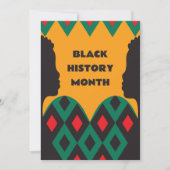 Schwarze Geschichte Monat Grußkarte Feiertagskarte (Vorderseite)