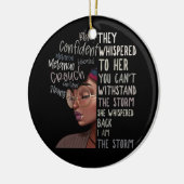 Schwarze Geschichte Monat ich bin der Sturm starke Keramik Ornament (Links)