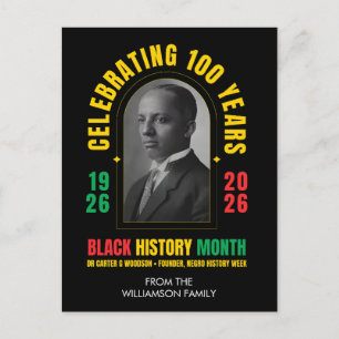 SCHWARZE GESCHICHTE MONAT JUBILÄUM 100 Jahre BHM Feiertagspostkarte