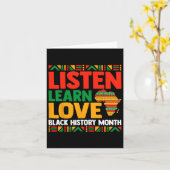 Schwarze Geschichte Monat Juneteeth Hören Liebe le Karte (Gelbe Blume)